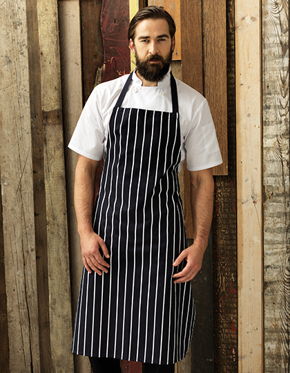 PR110-Model Striped Bib Apron Premier PR110