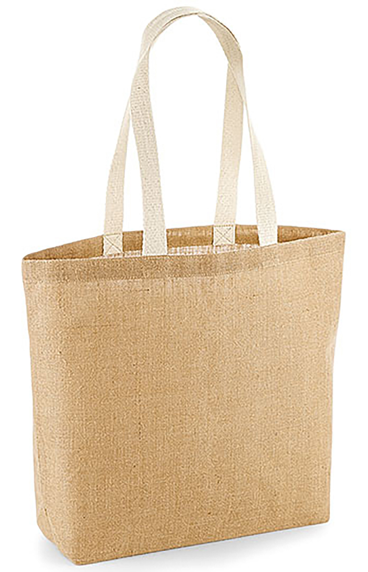 W458-natural Unlaminated Jute Shopper W458 / 48 x 37 x 13 cm