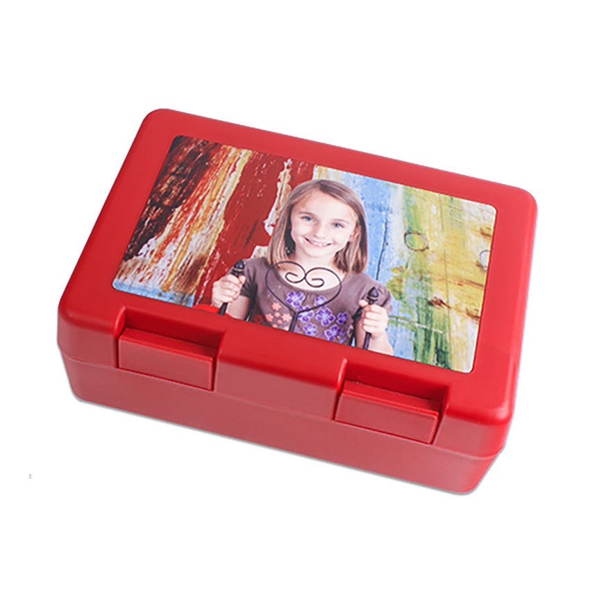 Brotbox-rot Brotbox mit individuellem Druck