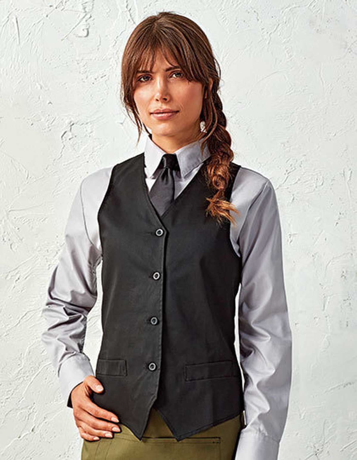 PR621-DET1 Ladies Hospitality Waistcoat Premier PR621