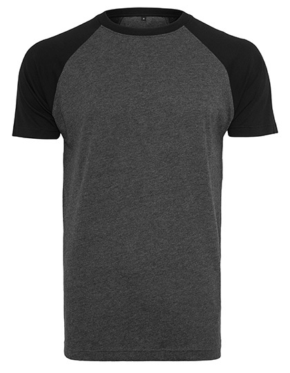 BY007-charcoal-black Raglan Contrast Tee Build Your Brand BY007