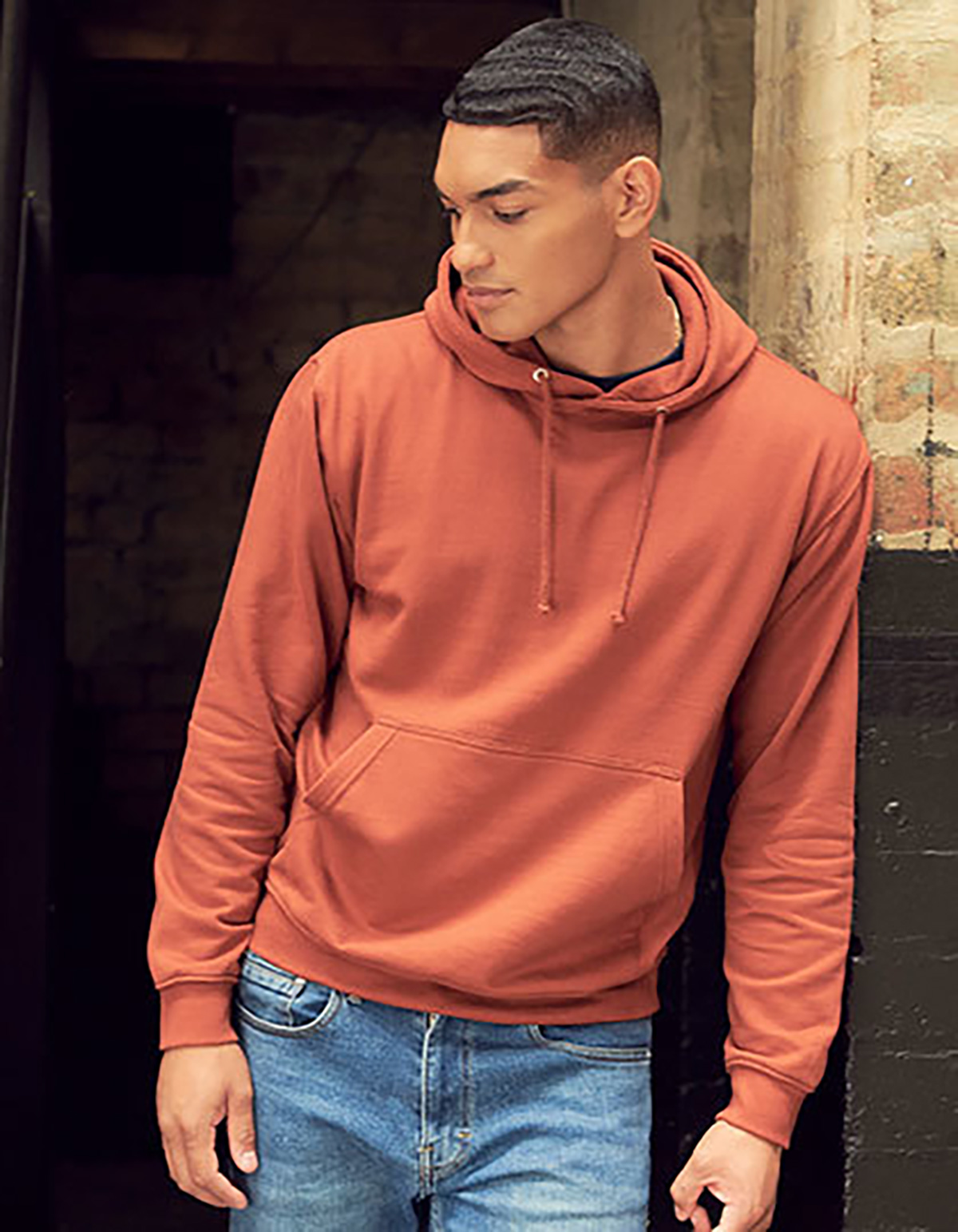 JH001-Model-1 College Hoodie AWDis JH001
