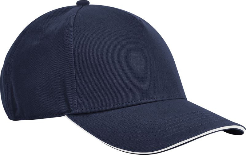 EarthAware® Classic Organic Cotton 5 Panel Cap Sandwich Peak Beechfield B825C