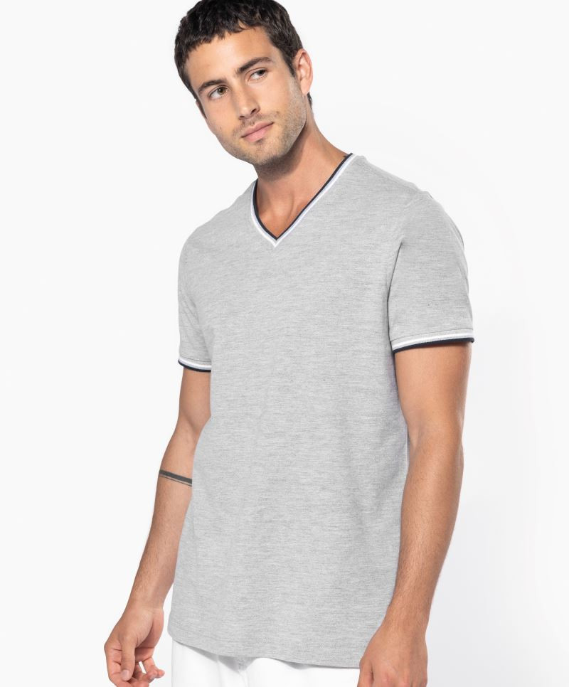 Men's Piqué V-Neck T-Shirt Kariban 374 Men's Piqué V-Neck T-Shirt Kariban 374