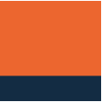 orange / navy