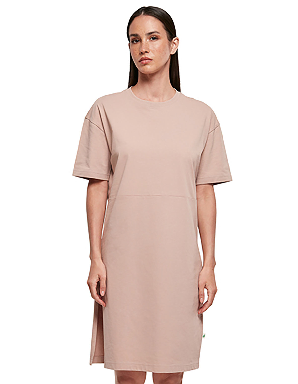 BY181-ladies-organic-oversized-slit-tee-dress-dusk-rose Ladies´ Organic Oversized Slit Tee Dress Build Your Brand BY181