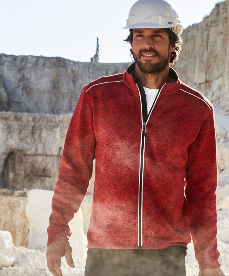 JN898-foto Men's Workwear Knitted Fleece Jacket James&Nicholson JN898