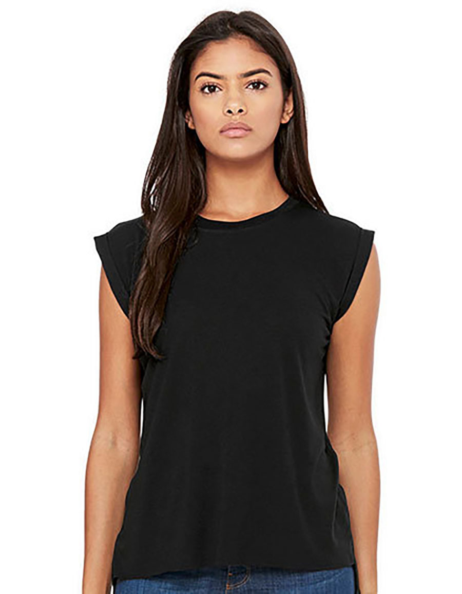 Women´s Flowy Muscle Tee With Rolled Cuff Bella+Canvas 8804 Women´s Flowy Muscle Tee With Rolled Cuff Bella+Canvas 8804