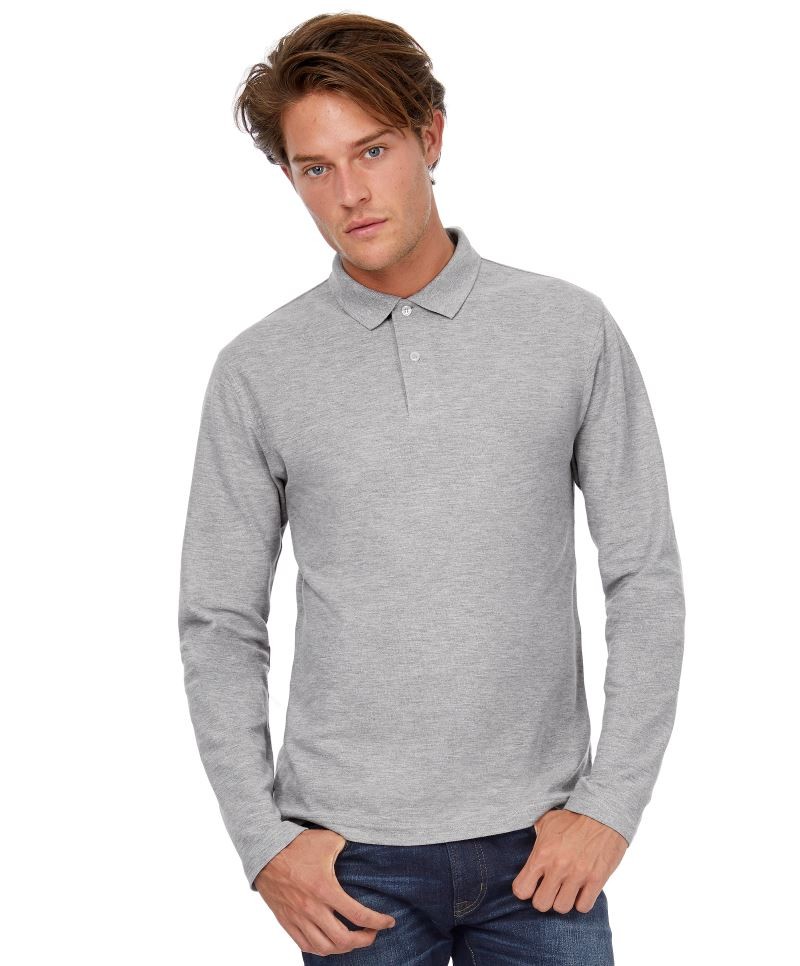 B-CID-001-foto B&C Long Sleeve Polo ID.001