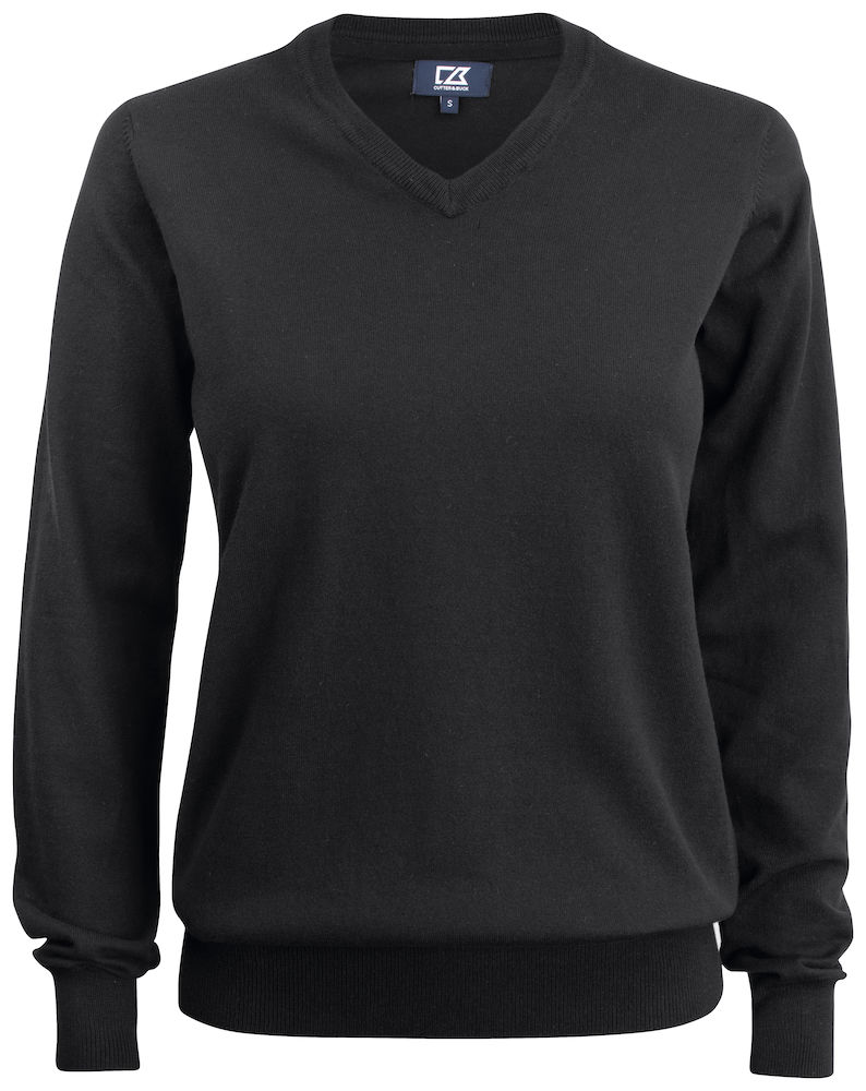 Oakville-v-neck-ladies-black black