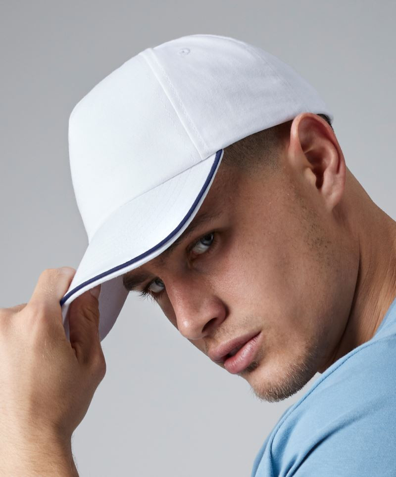 Authentic 5 Panel Cap Piped Peak Beechfield B25C Authentic 5 Panel Cap Piped Peak Beechfield B25C