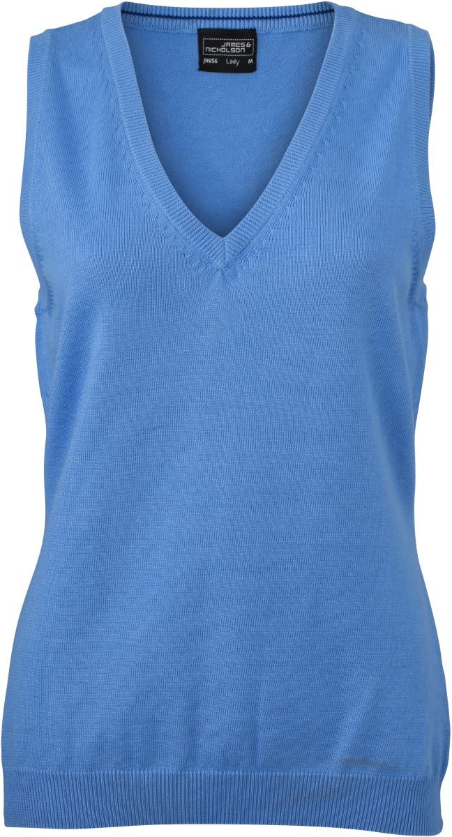 JN656_glacierblue58997bfb37fe6 Ladies' V-Neck Pullunder James&Nicholson JN656