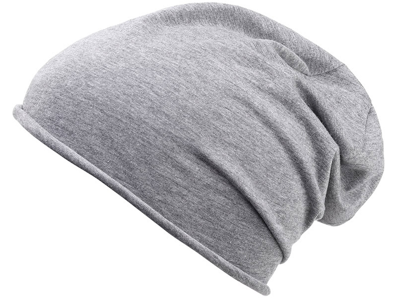 MB7113-greyheather Bio Cotton Beanie MB7113