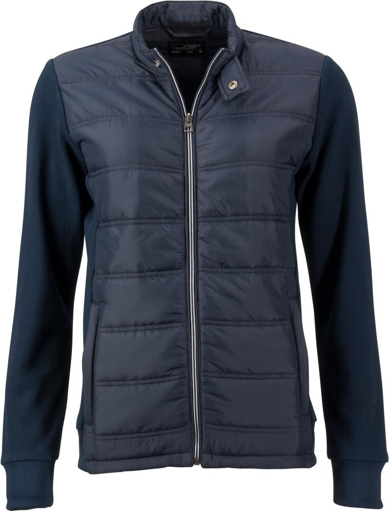JN1124-navy159c3890361ea4 Men's Hybrid Sweat jacket James&Nicholson JN1124