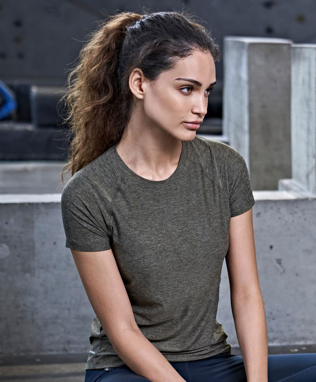 7021-olivemelange1 CoolDry Ladies Tee Tee Jays 7021