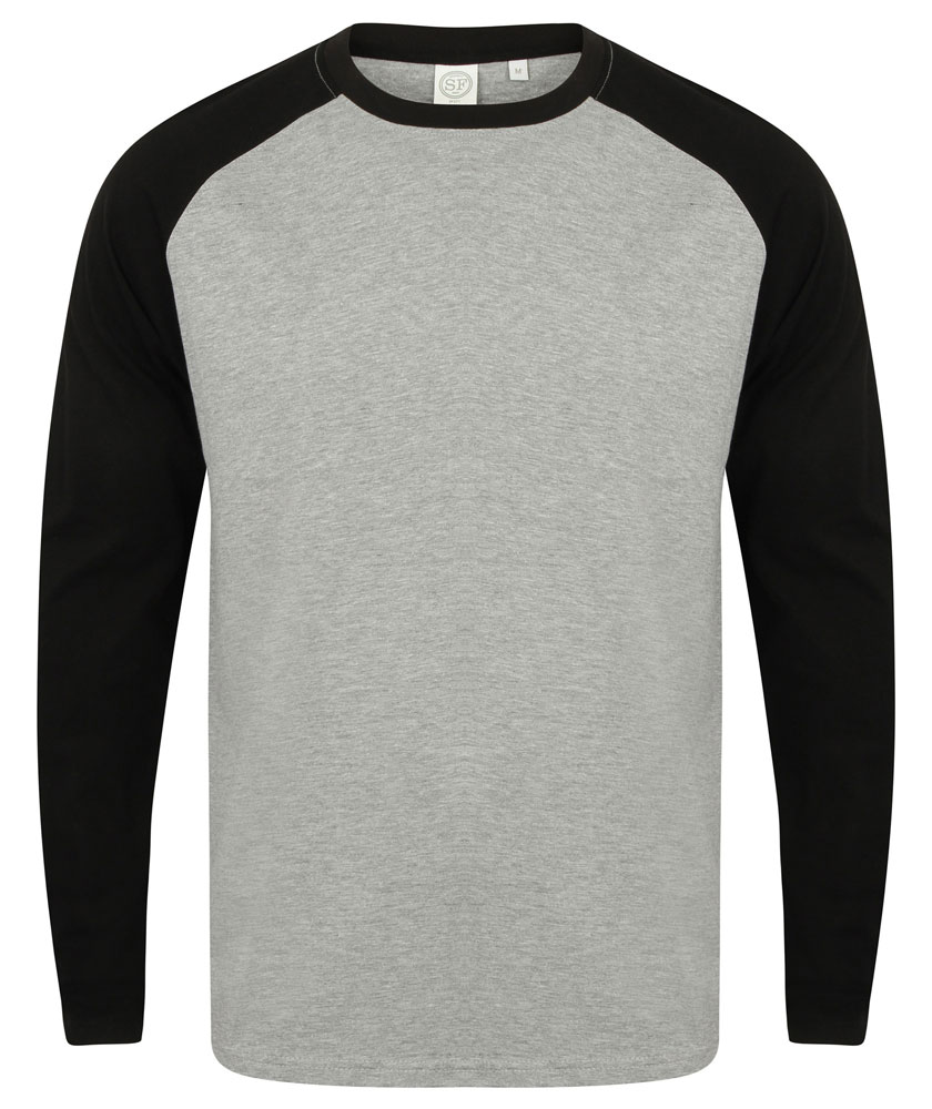 SF271_HEATHERGREYBLACK_TORSO_FRONT heater grey/ black