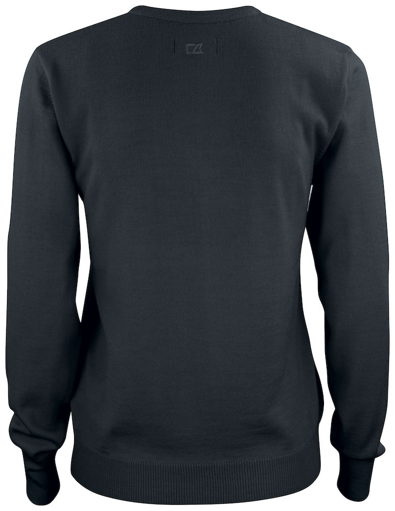 Everett-V-neck-ladies-black-back black