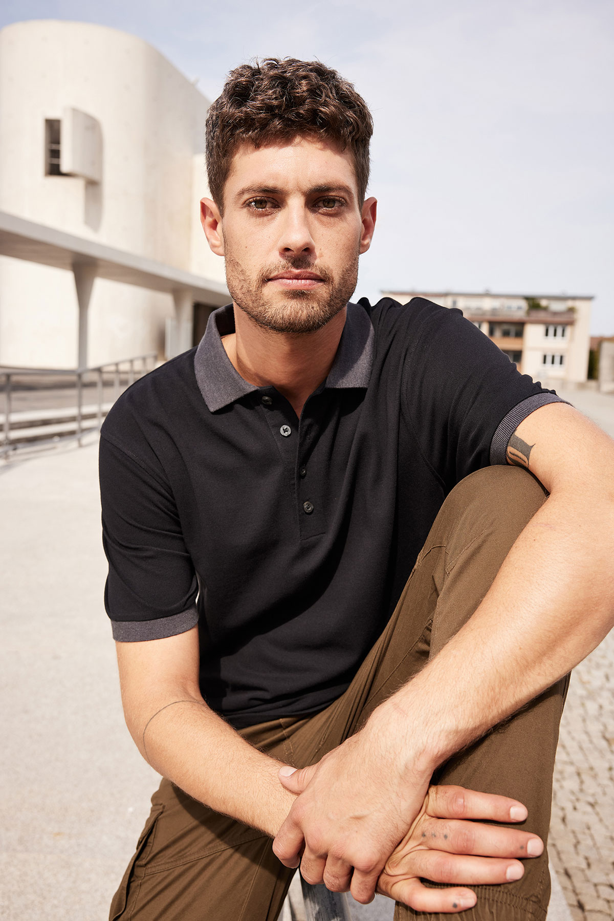 1304-det Men's Polo Kontrast JN1304