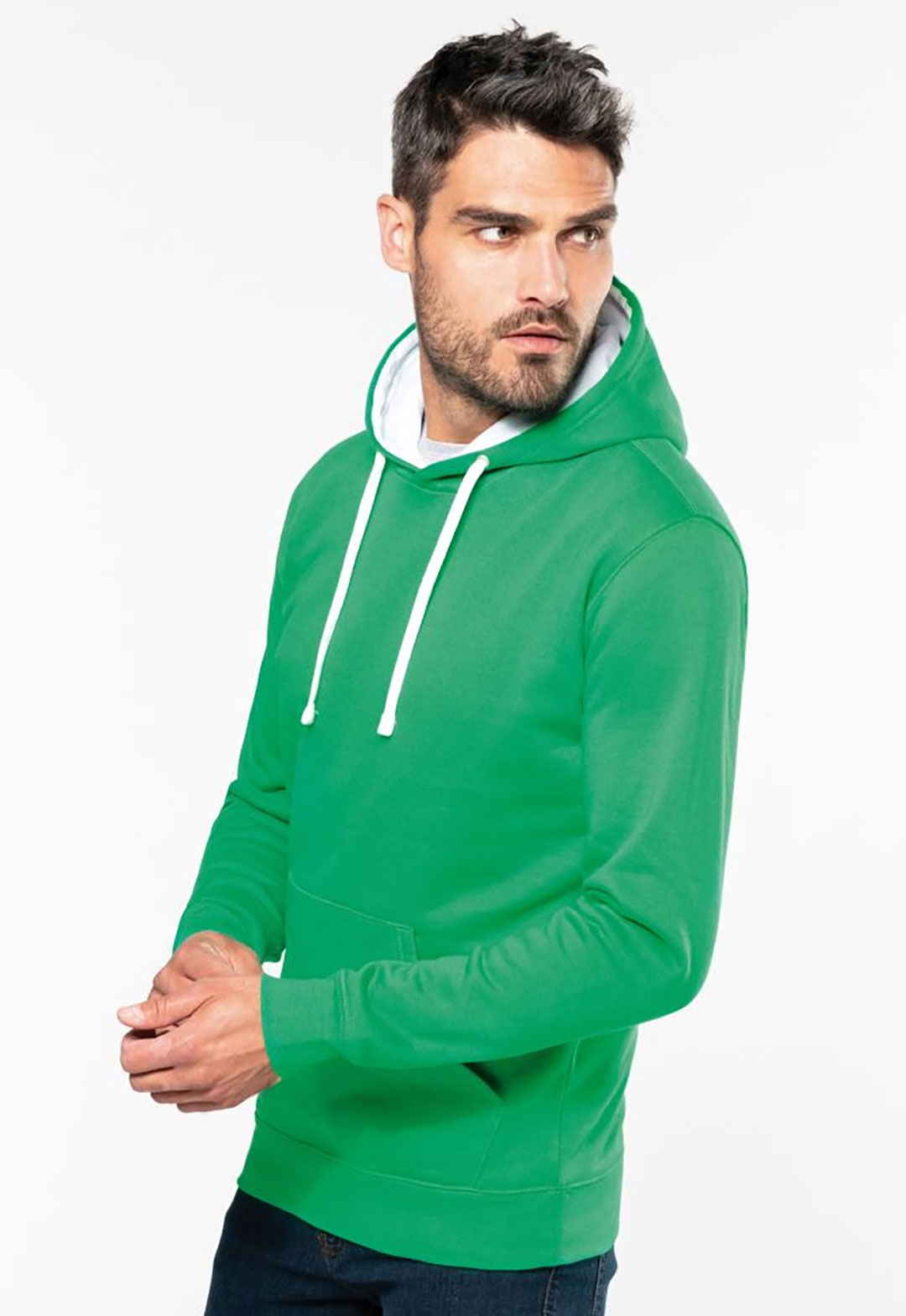 K446-kelly Kariban K446 Bicolor Kapuzen Sweatshirt