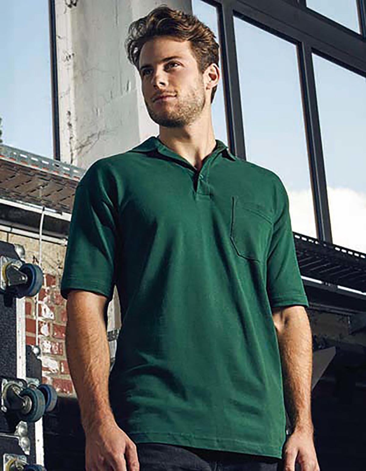 4100-Model1 Promodoro Men's Heavy Polo Pocket 4100