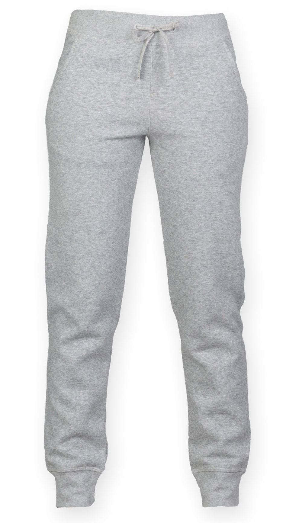SK425_HEATHERGREY_TORSO_FRONT Women´s Slim Cuffed Jogger Skinnifit SF425