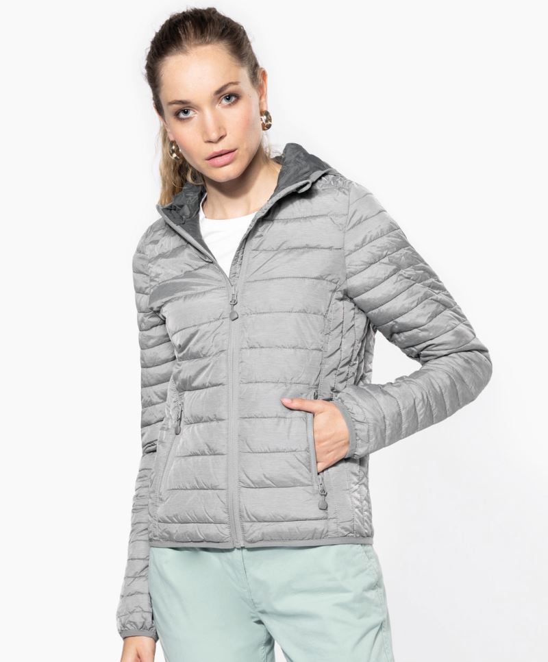 Leichte Damen Kapuzen Steppjacke Kariban K6111