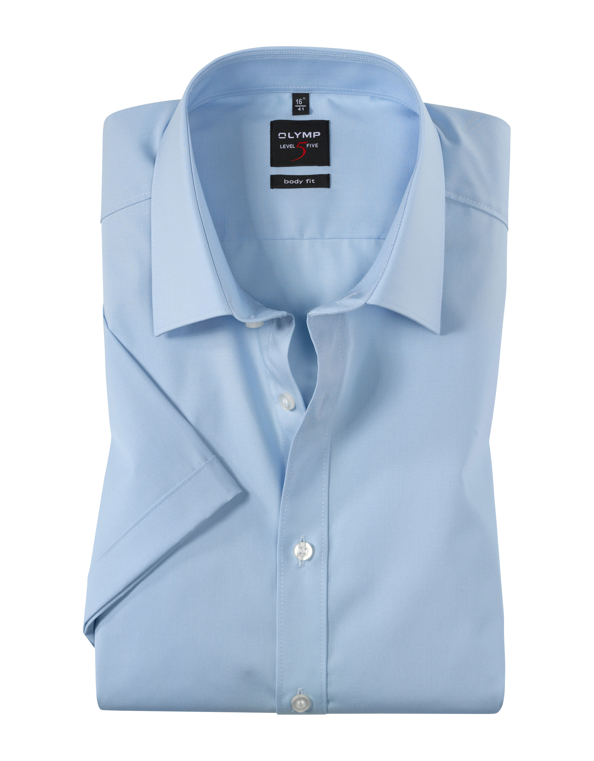 60901210-hellblau Olymp Level Five Body Fit Kurzarm Hemd 6090.12