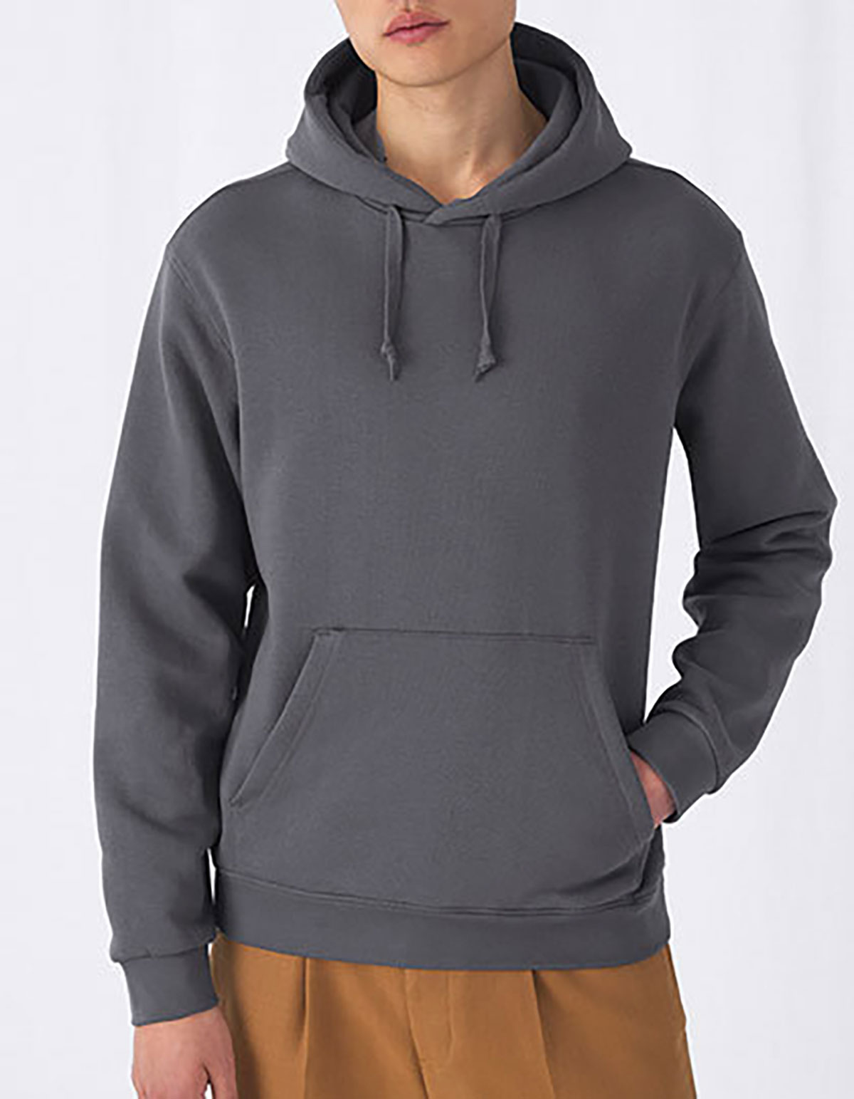Hoody-steelgrey B&C Hooded Kapuzensweater WU620