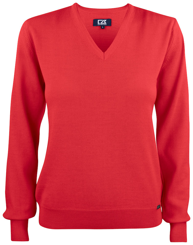 Everett-V-neck-ladies-red red