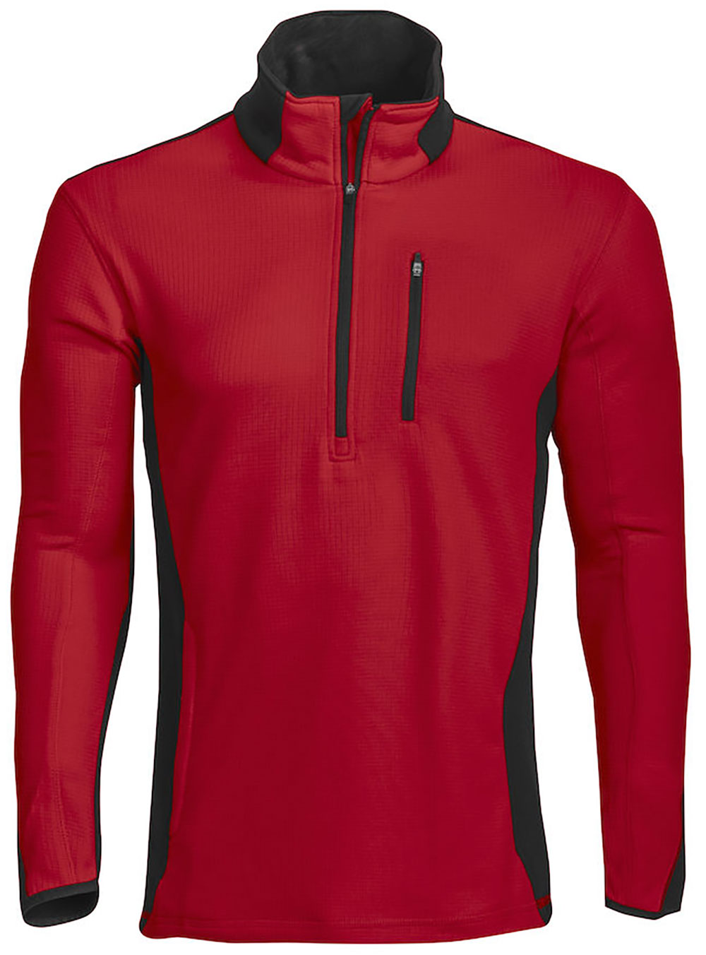 3306-rot ProJob 3306 Microfleece Polo in Ripstop Optik mit Kontrast