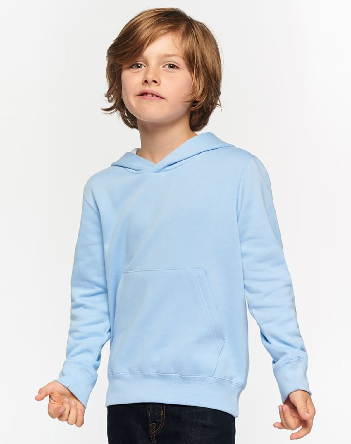 K453-det Kinder Bicolor Kapuzen Sweatshirt Kariban K453