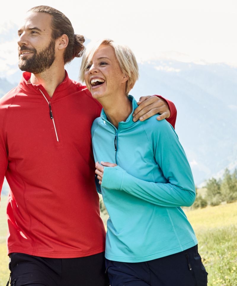 JN787-foto Ladies' Sport Shirt langarm Half-Zip JN787