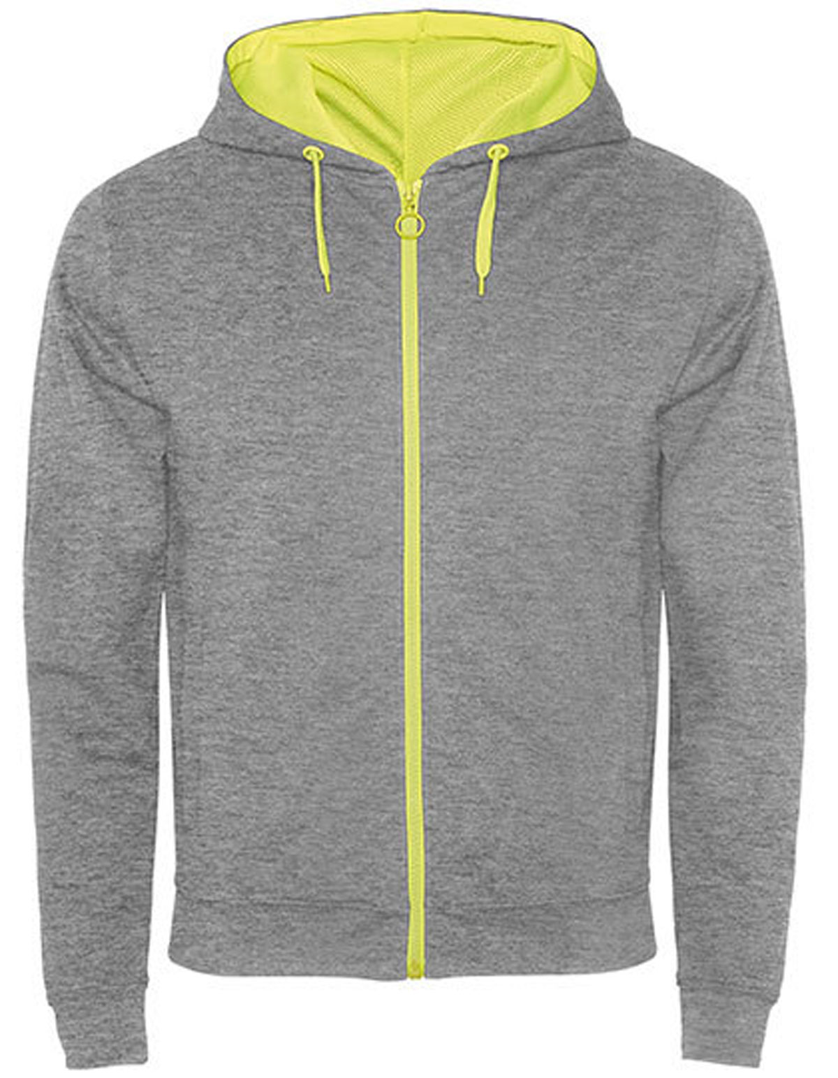 RY1105-grey-yellow heather grey/ fluor yellow