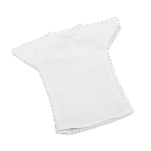 Mini T-Shirt inklusive Kartonbügel und Saugnapf
