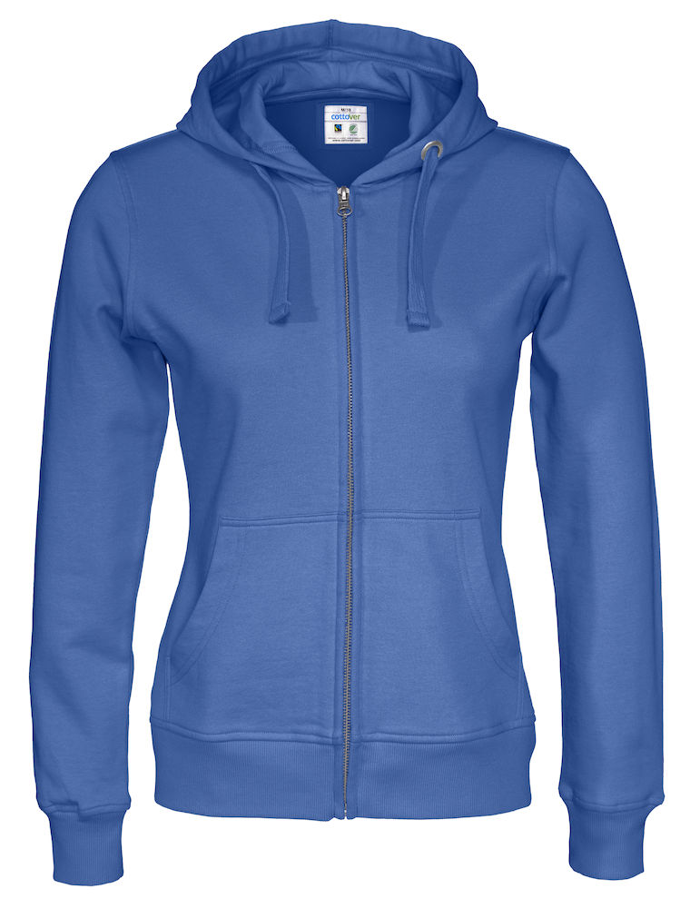 141009-767-royal Cottover 141009 Full Zip Hood Lady 100% Organic Baumwolle