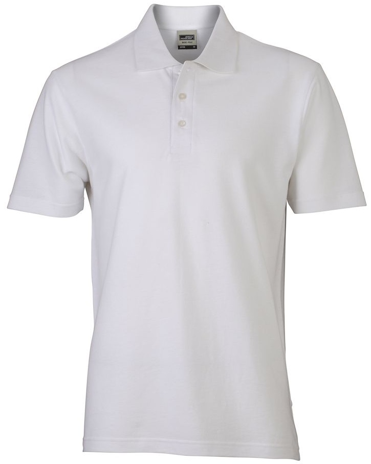 Basic Polo James&Nicholson JN748 white M Basic Polo James&Nicholson JN748 white M