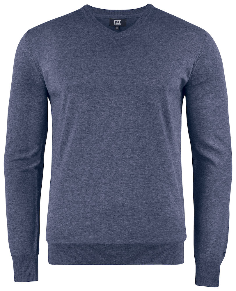 Oakville-v-neck-men-navy-melange navy melange