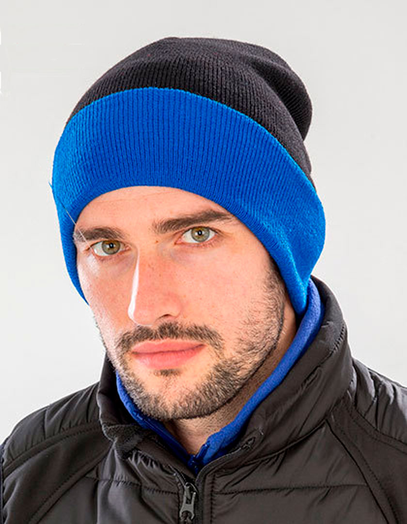 2048622 Recycled Black Compass Beanie Result RT930