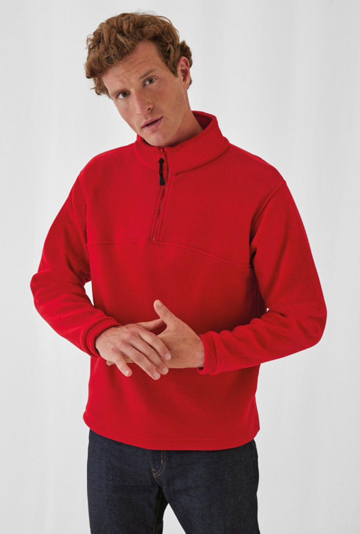 FU704-Model1 Highlander 1/4 Zip Fleece Pullover Top B&C FU704