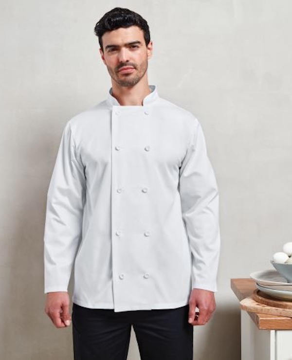 Essential Long Sleeve Chef´s Jacket Premier PR657 Essential Long Sleeve Chef´s Jacket Premier PR657