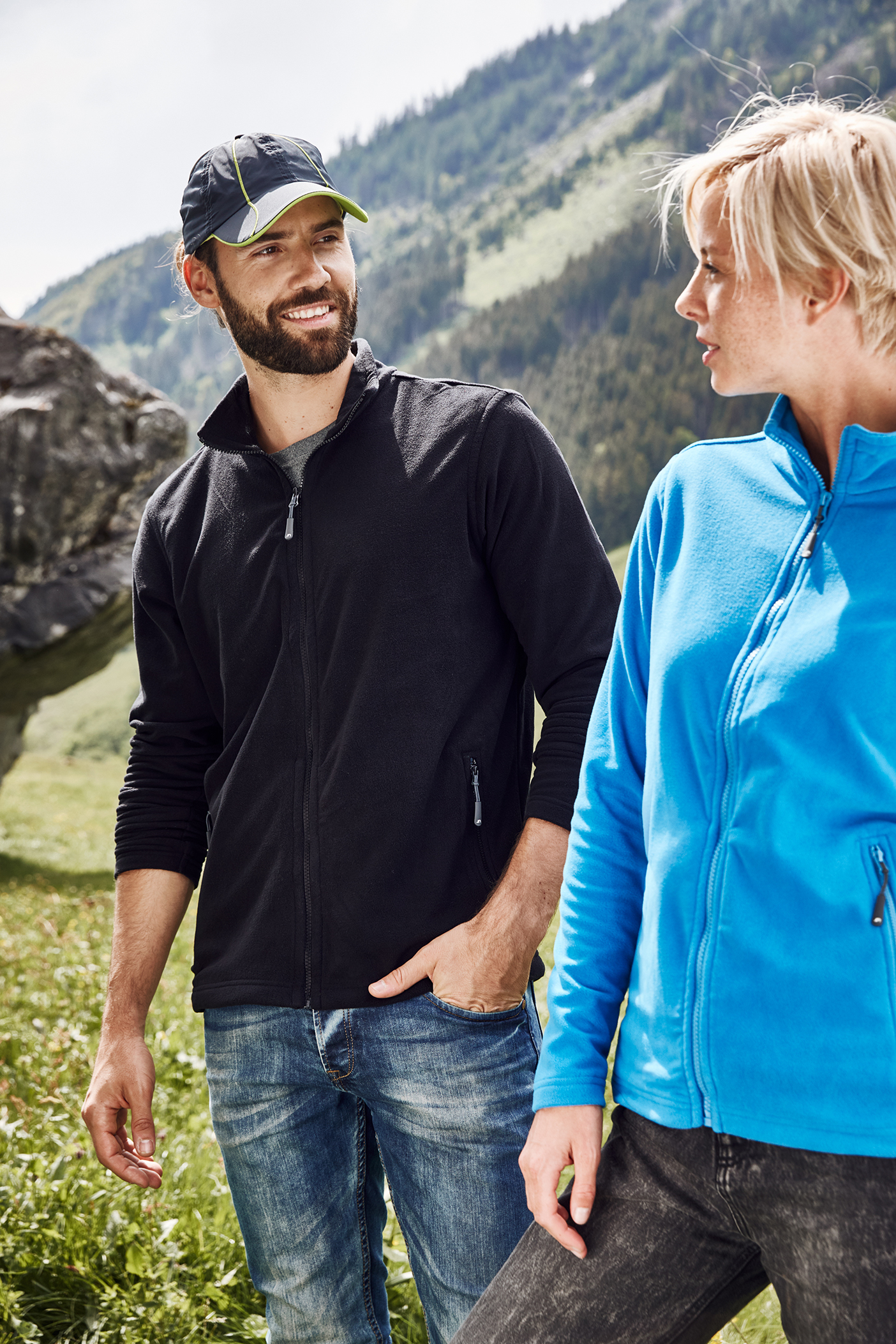 jn766-model Herren Microfleece Jacke JN766