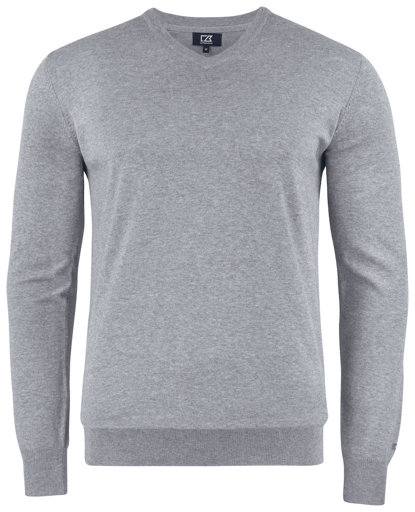 Oakville-v-neck-men-grey-melange grey melange