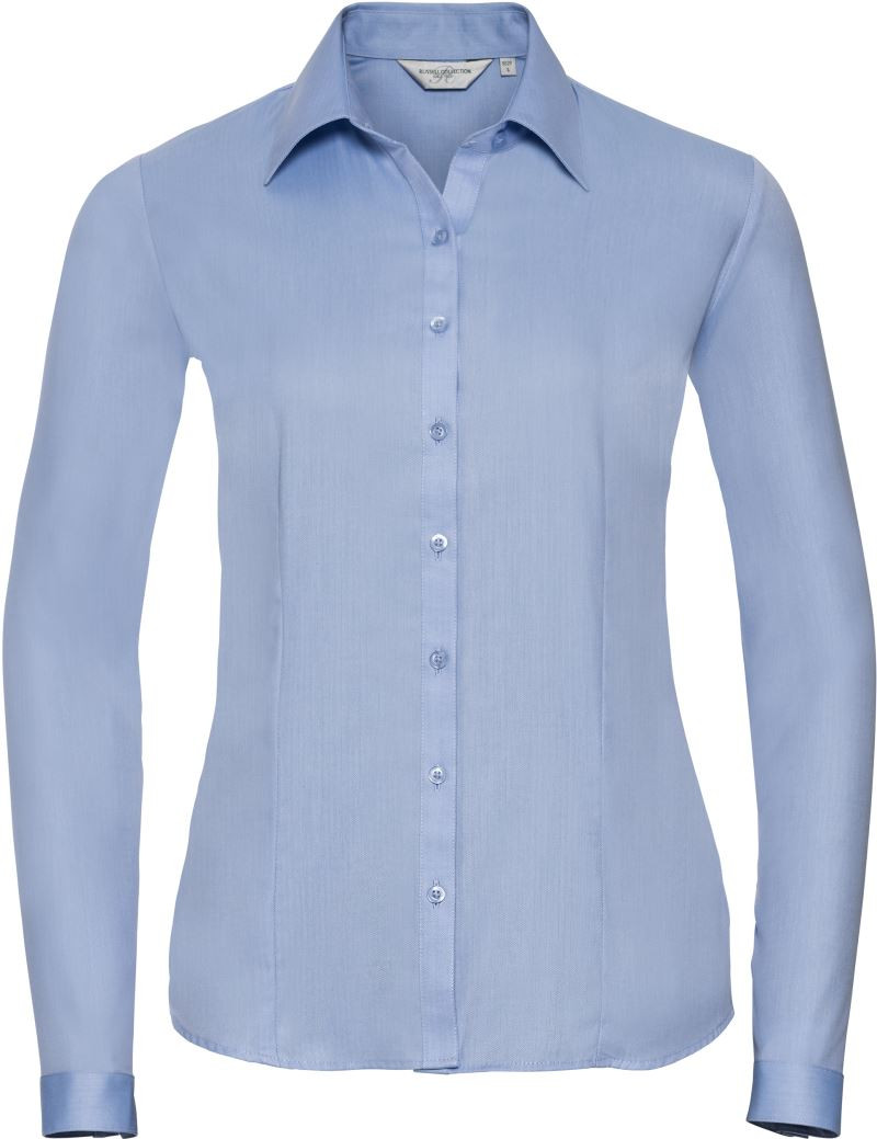 Russell Ladies´ Long Sleeve Tailored Herringbone Shirt 962F