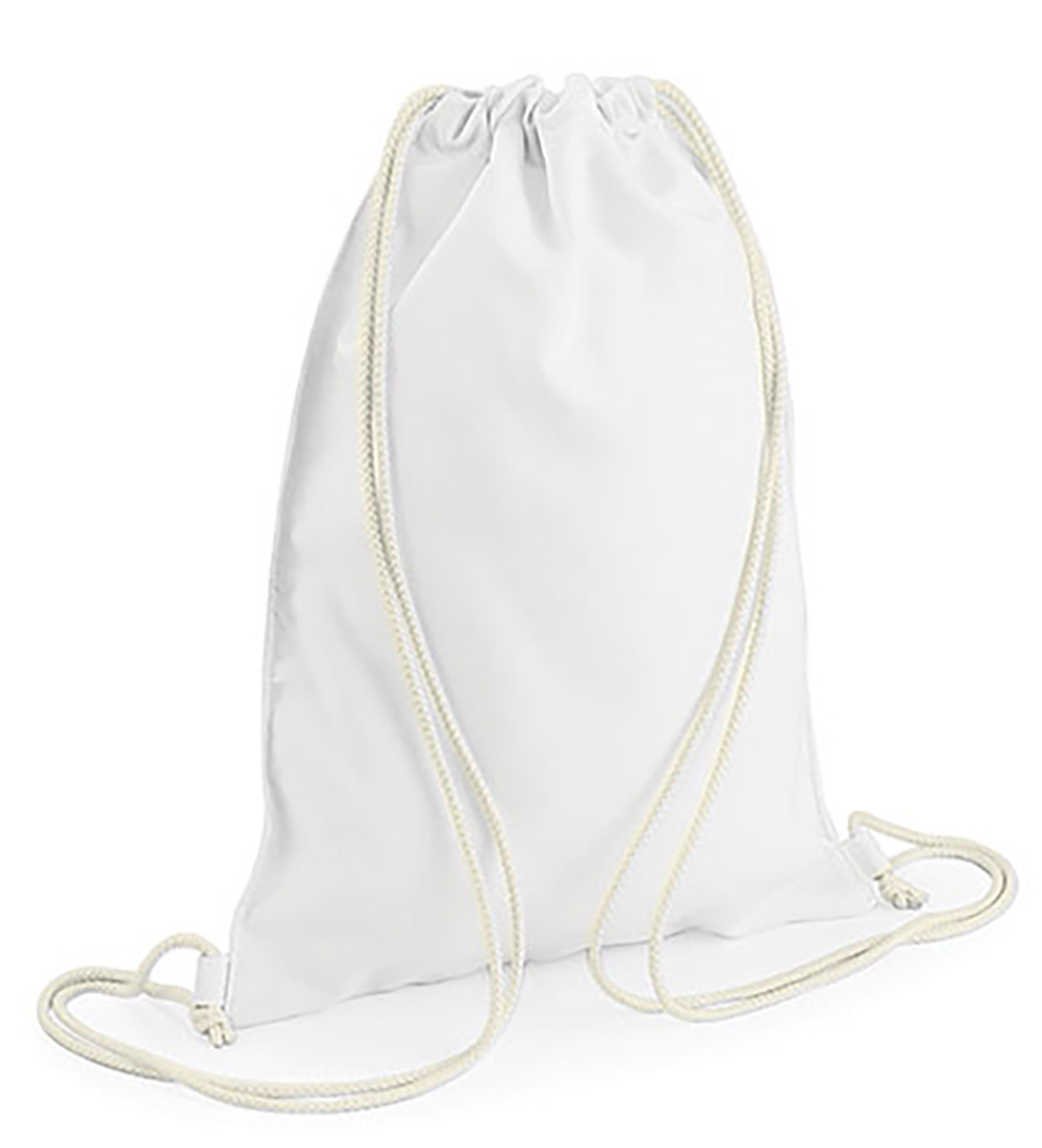 BG910-white1 Sublimation Gymsac BagBase 910