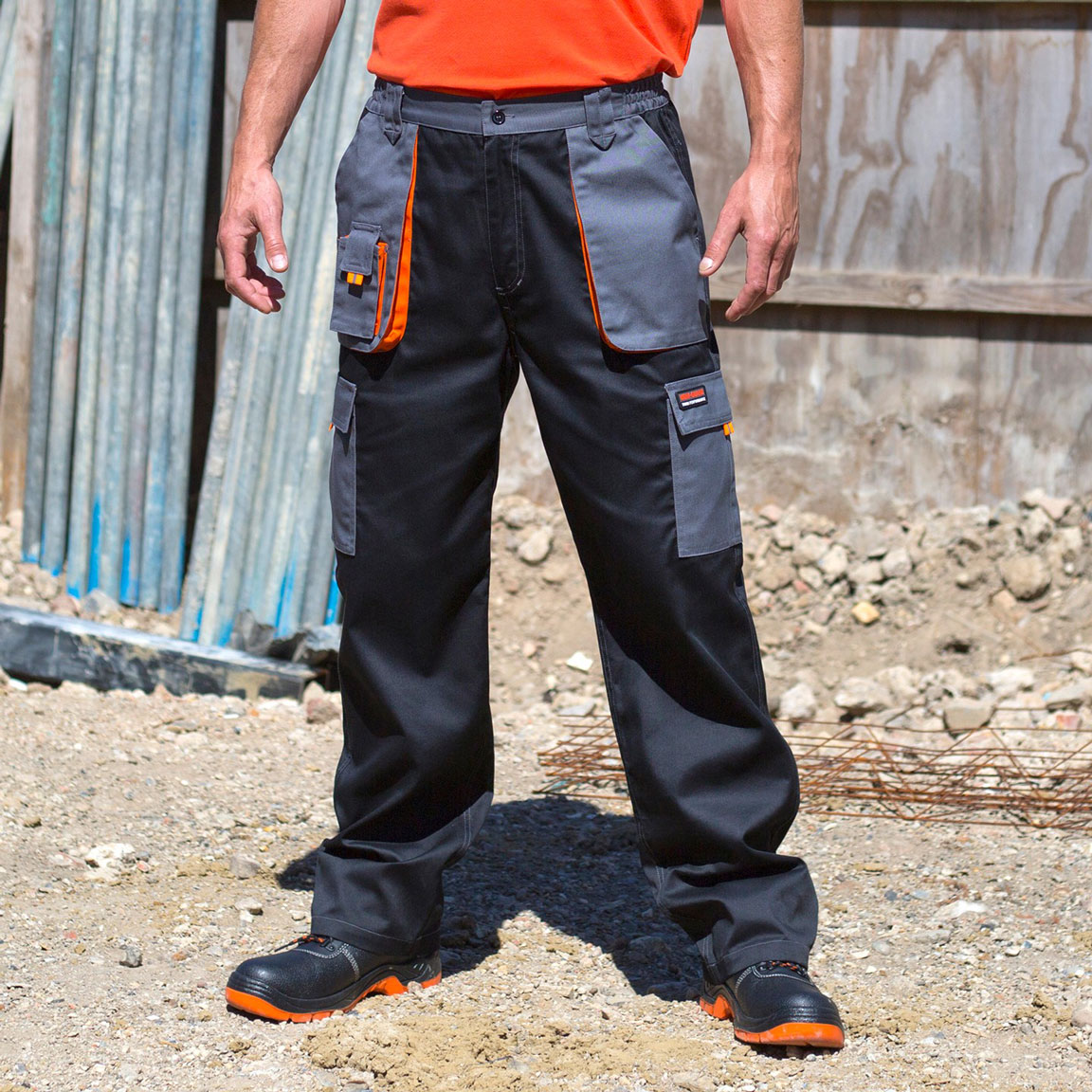 R318X_Black-Grey-Orange_crop Lite Trousers WorkGuard RT318