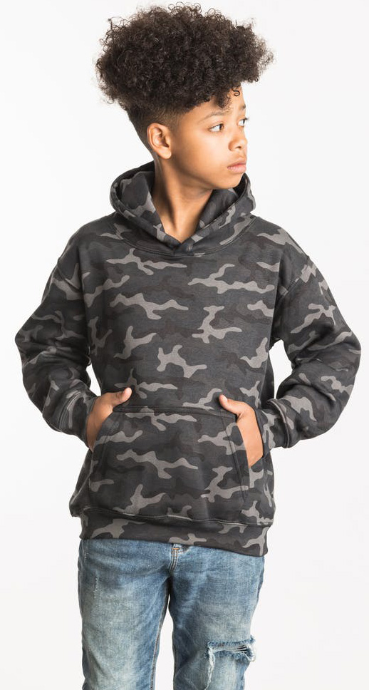 JH014J-Mod1 Camo Hoodie Kids AWDis JH014J