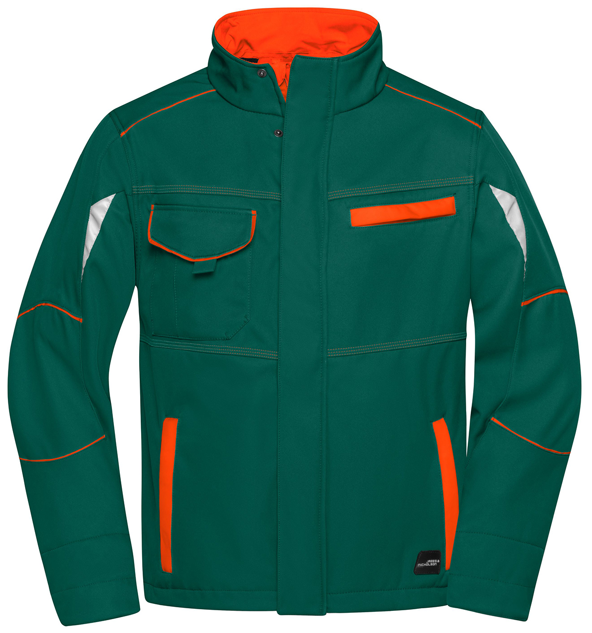 JN851-darkgreen-orange-1 dark green / orange
