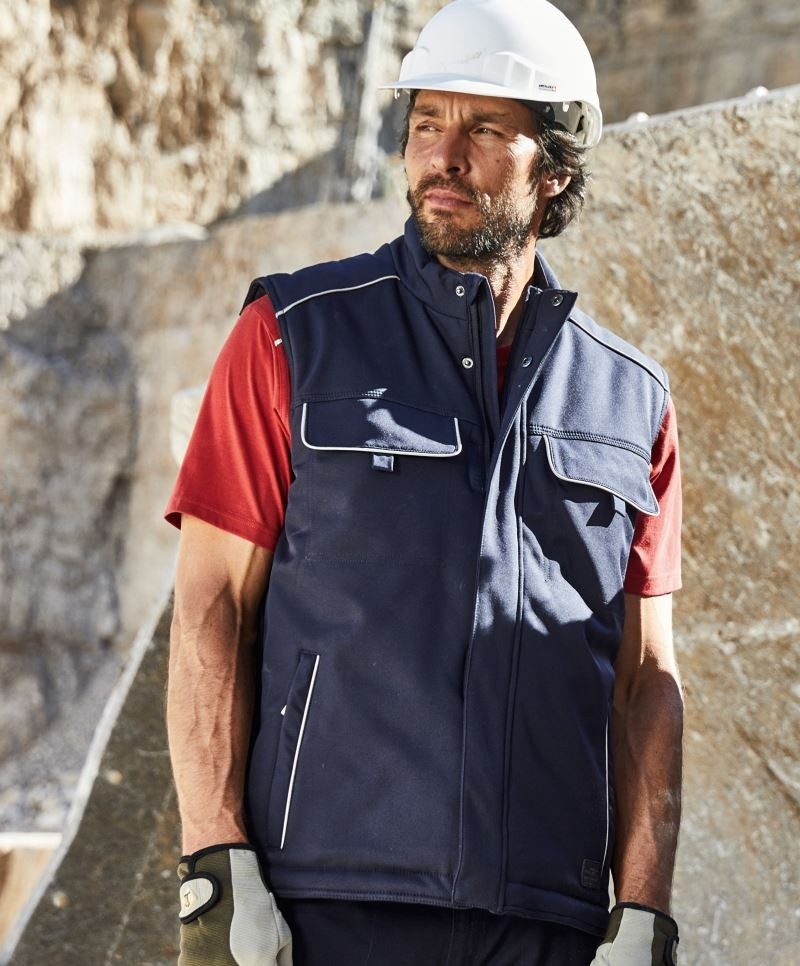 JN885-foto Workwear Softshell Padded Vest -Solid- James&Nicholson JN885