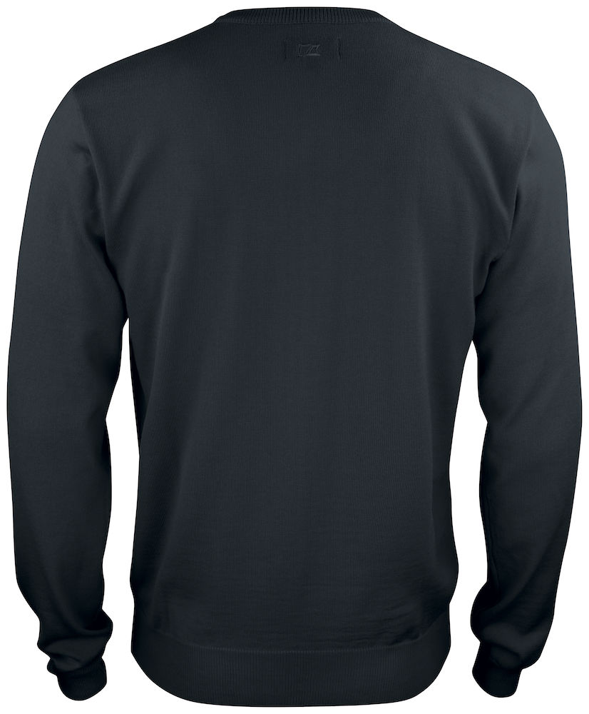 Everett-V-neck-men-black-back black