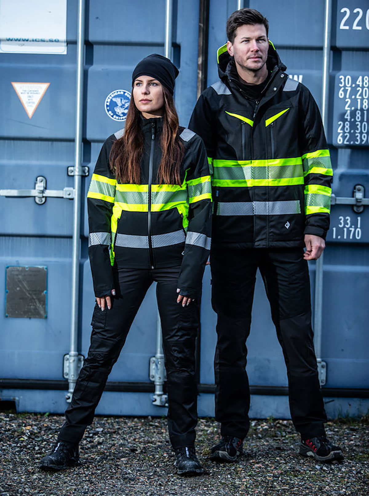 6446-DET ProJob 6446 Gefütterte Wasser- und Winddichte Jacke EN ISO 20471 Klasse 1